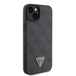 Carcasa Guess Leather 4G Triangle Stras compatibila cu iPhone 15 / 14 / 13, Negru 5 - lerato.ro