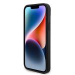 Carcasa Guess Leather 4G Triangle Stras compatibila cu iPhone 15 / 14 / 13, Negru 6 - lerato.ro