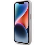 Carcasa Guess Leather 4G Triangle Stras compatibila cu iPhone 15 / 14 / 13, Roz 6 - lerato.ro