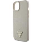 Carcasa Guess Croco Triangle Metal Logo compatibila cu iPhone 15 / 14 / 13, Gold 7 - lerato.ro