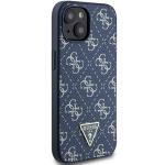 Carcasa Guess 4G Triangle Metal Logo compatibila cu iPhone 15 / 14 / 13, Albastru 5 - lerato.ro