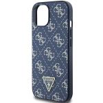 Carcasa Guess 4G Triangle Metal Logo compatibila cu iPhone 15 / 14 / 13, Albastru 7 - lerato.ro