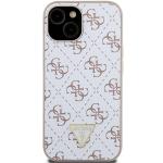 Carcasa Guess 4G Triangle Metal Logo compatibila cu iPhone 15 / 14 / 13, Alb 2 - lerato.ro