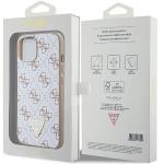 Carcasa Guess 4G Triangle Metal Logo compatibila cu iPhone 15 / 14 / 13, Alb 9 - lerato.ro