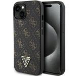 Carcasa Guess 4G Triangle Metal Logo compatibila cu iPhone 15 / 14 / 13, Negru 4 - lerato.ro