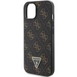 Carcasa Guess 4G Triangle Metal Logo compatibila cu iPhone 15 / 14 / 13, Negru 7 - lerato.ro