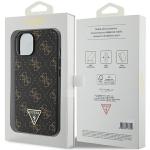 Carcasa Guess 4G Triangle Metal Logo compatibila cu iPhone 15 / 14 / 13, Negru 9 - lerato.ro