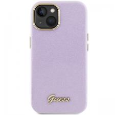 Huse si carcase iPhone 14, Carcasa Guess Glitter Glossy Script compatibila cu iPhone 15 / 14 / 13, Mov, lerato.ro