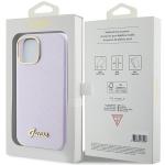 Carcasa Guess Glitter Glossy Script compatibila cu iPhone 15 / 14 / 13, Mov 9 - lerato.ro