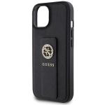 Carcasa Guess Grip Stand 4G Saffiano Strass Logo compatibila cu iPhone 15 / 14 / 13, Negru 7 - lerato.ro
