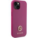 Carcasa Guess 4G Strass Metal Logo compatibila cu iPhone 15 / 14 / 13, Roz 5 - lerato.ro