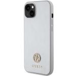 Carcasa Guess 4G Strass Metal Logo compatibila cu iPhone 15 / 14 / 13, Silver 3 - lerato.ro