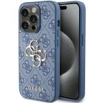 Carcasa Guess 4G Big Metal Logo compatibila cu iPhone 15 Pro Max, Albastru 4 - lerato.ro
