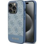 Carcasa Guess 4G Stripe compatibila cu iPhone 15 Pro Max, Albastru 4 - lerato.ro
