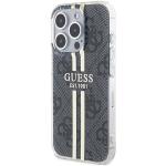 Carcasa Guess IML 4G Gold Stripe compatibila cu iPhone 15 Pro Max, Black 3 - lerato.ro