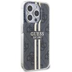 Carcasa Guess IML 4G Gold Stripe compatibila cu iPhone 15 Pro Max, Black 5 - lerato.ro
