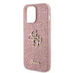 Carcasa Guess Glitter Script Big 4G compatibila cu iPhone 15 Pro Max, Roz 7 - lerato.ro