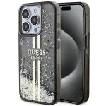 Carcasa Guess Liquid Glitter Gold Stripes compatibila cu iPhone 15 Pro Max, Negru 4 - lerato.ro
