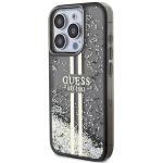 Carcasa Guess Liquid Glitter Gold Stripes compatibila cu iPhone 15 Pro Max, Negru 3 - lerato.ro