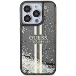 Carcasa Guess Liquid Glitter Gold Stripes compatibila cu iPhone 15 Pro Max, Negru 2 - lerato.ro