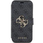 Carcasa flip cover Guess 4G Big Metal Logo compatibila cu iPhone 15 / 14 / 13, Gri 2 - lerato.ro