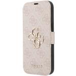 Carcasa flip cover Guess 4G Big Metal Logo compatibila cu iPhone 15 / 14 / 13, Roz 3 - lerato.ro