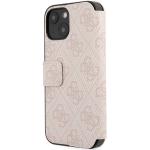 Carcasa flip cover Guess 4G Big Metal Logo compatibila cu iPhone 15 / 14 / 13, Roz 6 - lerato.ro