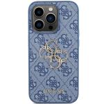 Carcasa Guess 4G Big Metal Logo compatibila cu iPhone 15 Pro, Albastru 2 - lerato.ro