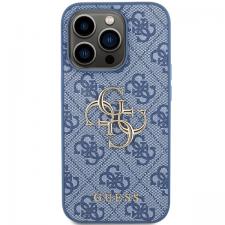 Carcasa Guess 4G Big Metal Logo compatibila cu iPhone 15 Pro, Albastru
