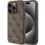 Carcasa Guess 4G Metal Gold Logo compatibila cu iPhone 15 Pro, Maro 4 - lerato.ro