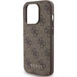 Carcasa Guess 4G Metal Gold Logo compatibila cu iPhone 15 Pro, Maro 7 - lerato.ro