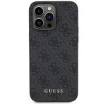 Carcasa Guess 4G Metal Gold Logo compatibila cu iPhone 15 Pro, Negru 2 - lerato.ro