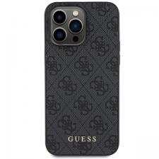 Carcasa Guess 4G Metal Gold Logo compatibila cu iPhone 15 Pro, Negru