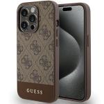 Carcasa Guess 4G Stripe Collection compatibila cu iPhone 15 Pro, Maro 4 - lerato.ro