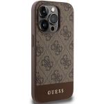 Carcasa Guess 4G Stripe Collection compatibila cu iPhone 15 Pro, Maro 5 - lerato.ro