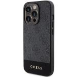 Carcasa Guess 4G Stripe Collection compatibila cu iPhone 15 Pro, Gri 3 - lerato.ro