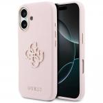Husa Guess FW Resin Logo compatibila cu iPhone 17, Pink 4 - lerato.ro