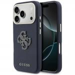 Husa Guess FW Resin Logo compatibila cu iPhone 17 Pro, Navy Blue 4 - lerato.ro