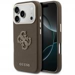 Husa Guess FW Resin Logo compatibila cu iPhone 17 Pro, Maro 4 - lerato.ro
