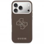 Husa Guess FW Resin Logo compatibila cu iPhone 17 Pro, Maro 2 - lerato.ro