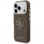 Husa Guess FW Resin Logo compatibila cu iPhone 17 Pro Max, Maro 3 - lerato.ro