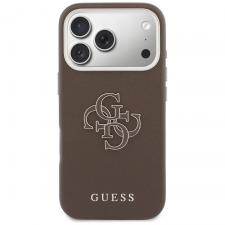 Husa Guess FW Resin Logo compatibila cu iPhone 17 Pro Max, Maro