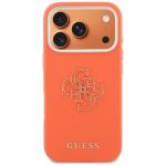 Husa Guess FW Resin Logo compatibila cu iPhone 17 Pro Max, Portocaliu 2 - lerato.ro