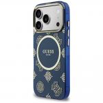 Husa Guess IML Peony Dot cu MagSafe compatibila cu iPhone 17 Pro, Albastru 3 - lerato.ro