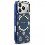 Husa Guess IML Peony Dot cu MagSafe compatibila cu iPhone 17 Pro, Albastru 5 - lerato.ro