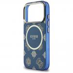 Husa Guess IML Peony Dot cu MagSafe compatibila cu iPhone 17 Pro, Albastru 7 - lerato.ro