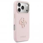 Husa Guess FW Resin Logo compatibila cu iPhone 17 Pro, Roz 5 - lerato.ro