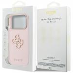 Husa Guess FW Resin Logo compatibila cu iPhone 17 Pro, Roz 9 - lerato.ro