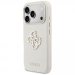 Husa Guess FW Resin Logo compatibila cu iPhone 17 Pro, Bej 3 - lerato.ro