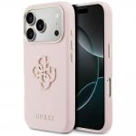 Husa Guess FW Resin Logo compatibila cu iPhone 17 Pro Max, Pink 4 - lerato.ro